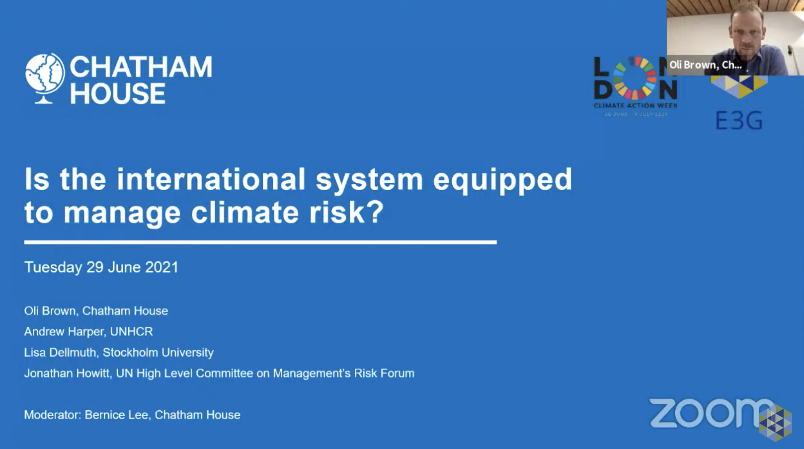 Chatham House / London Climate Action Week